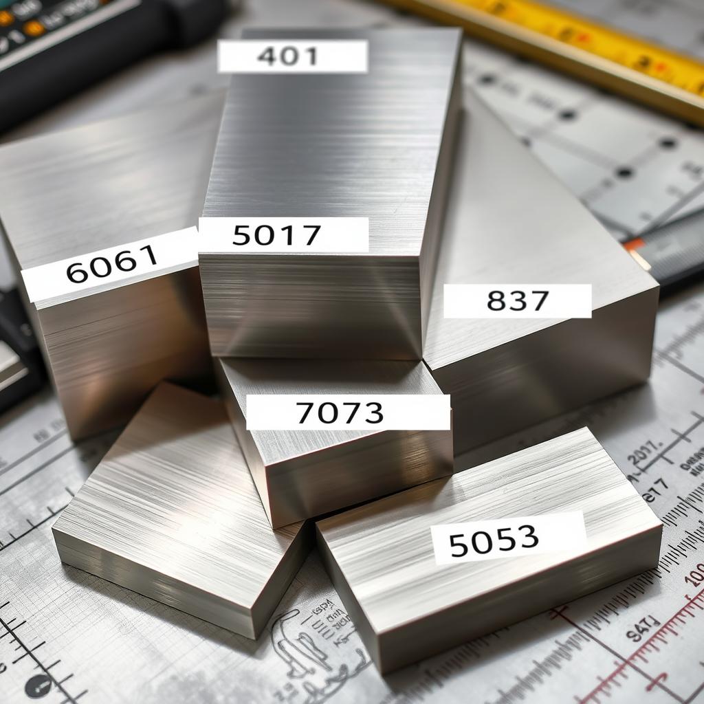 Various aluminum alloys used in custom aluminum parts manufacturing