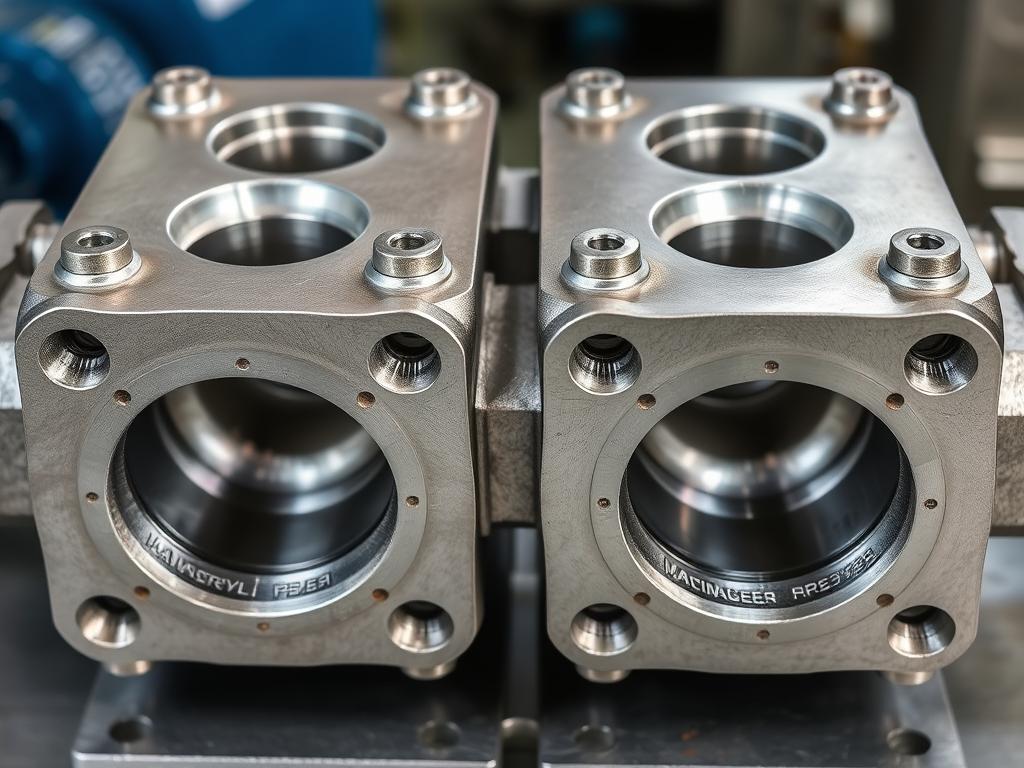 Custom cast iron hydraulic manifold blocks manufactured by Richconn