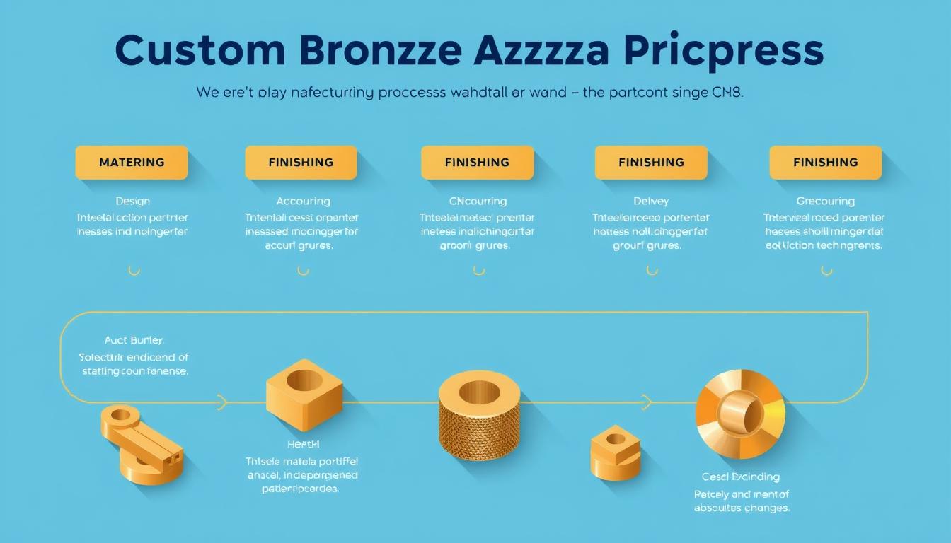 Richconn's custom bronze parts manufacturing process flowchart