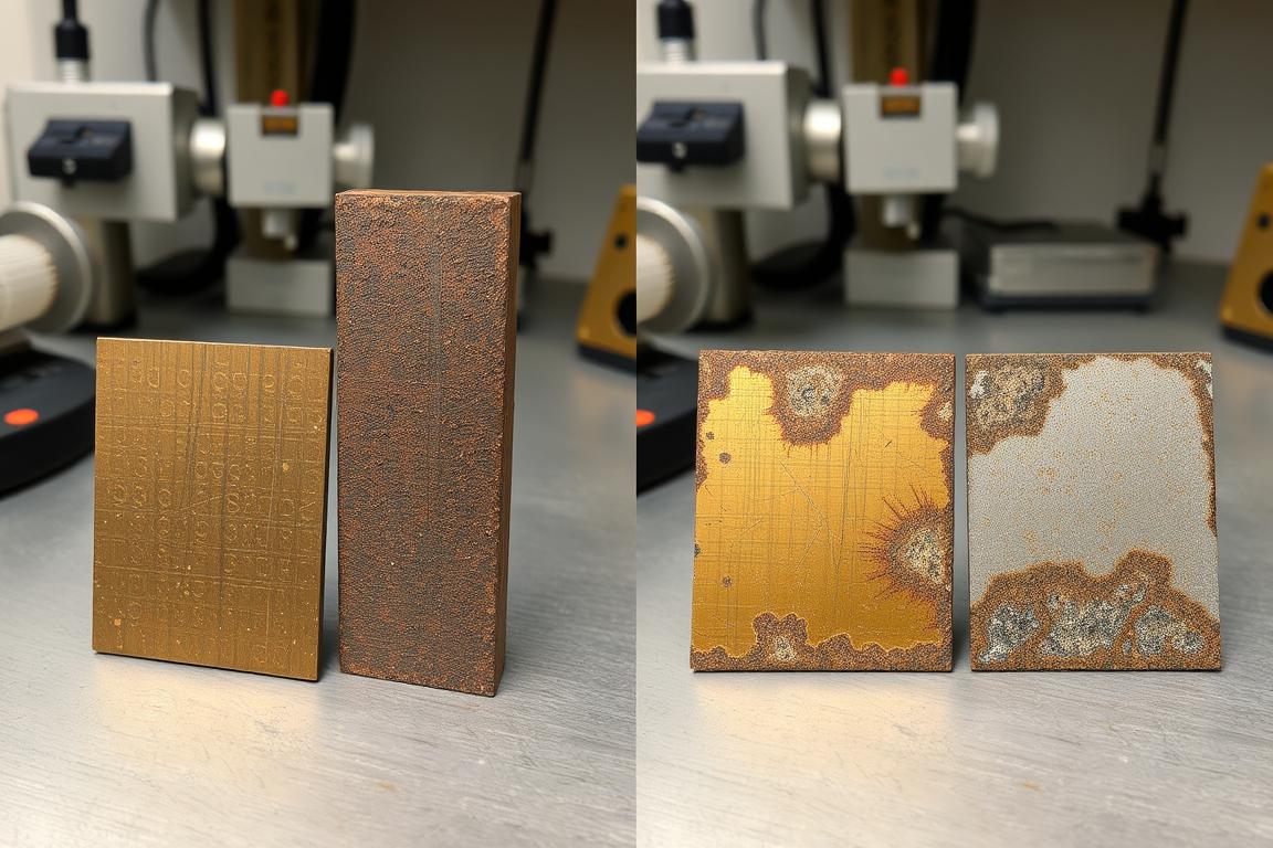 Corrosion resistance test of Richconn bronze parts compared to other metals