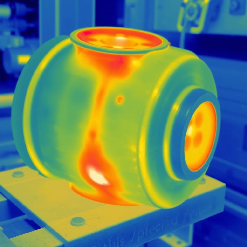 Thermal testing of cast iron showing its superior heat resistance properties